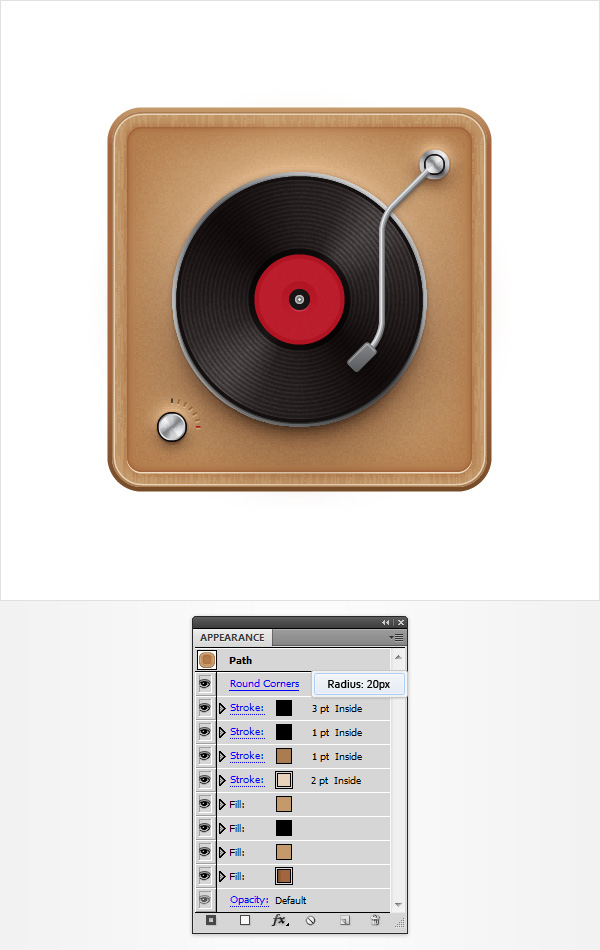 Create a Vinyl Record Player Icon in Adobe Illustrator