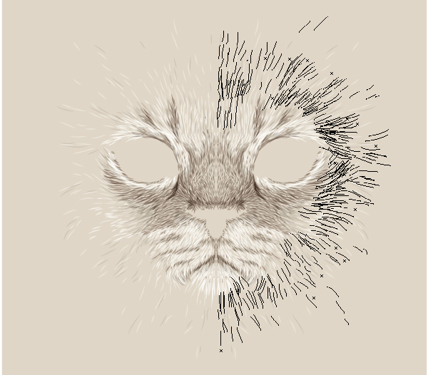 Create a Large Face, Cat Illustration from Stock in Adobe Illustrator