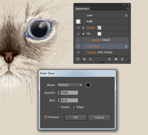 Create a Large Face, Cat Illustration from Stock in Adobe Illustrator
