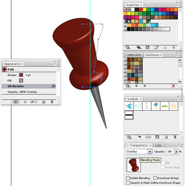 Create a 3D Push Pin and a Paper Note in Illustrator
