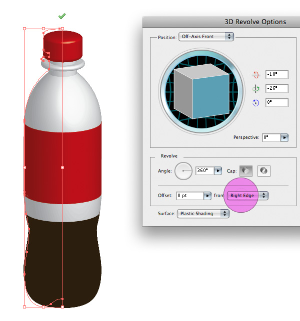 Working with 3D Objects and Transparencies to Make a Vector Cola Bottle