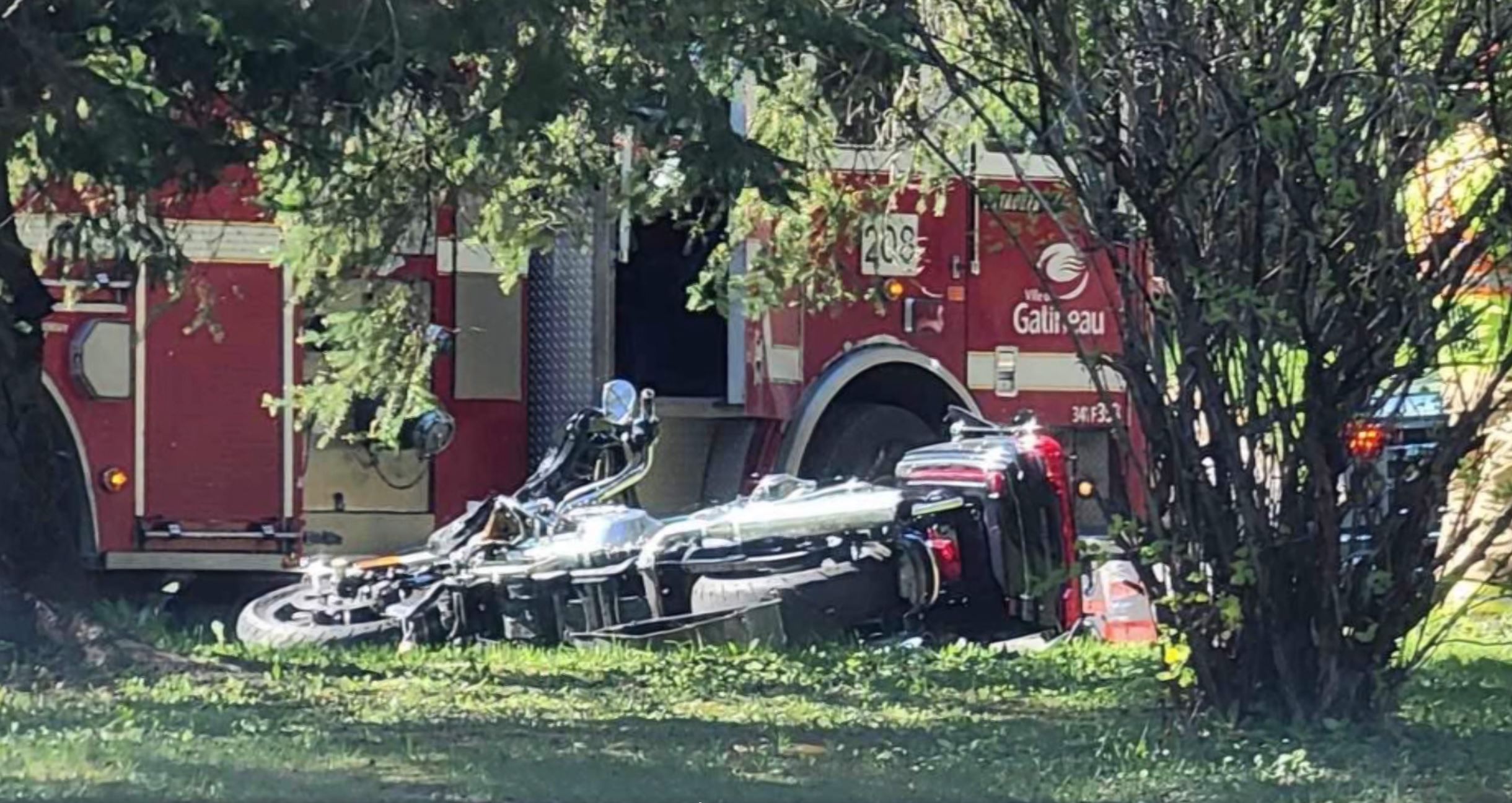 Un grave accident de moto fait des blessés sur la 315 à l'AngeGardien