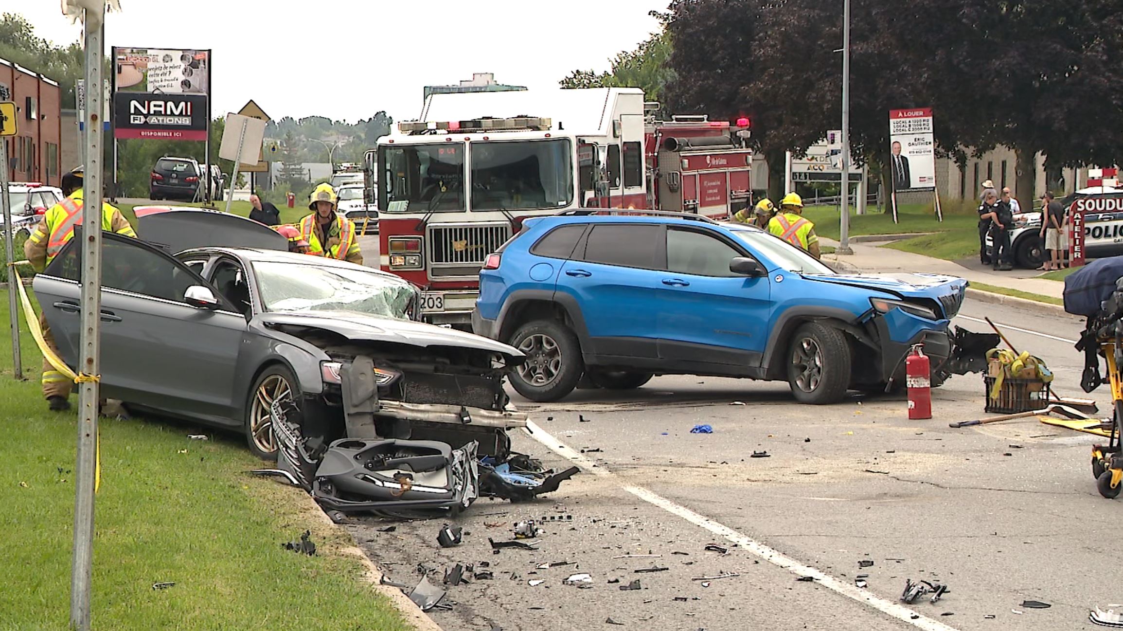 Rue JeanProulx un conducteur tente de s'enfuir après un accident TVA Gatineau