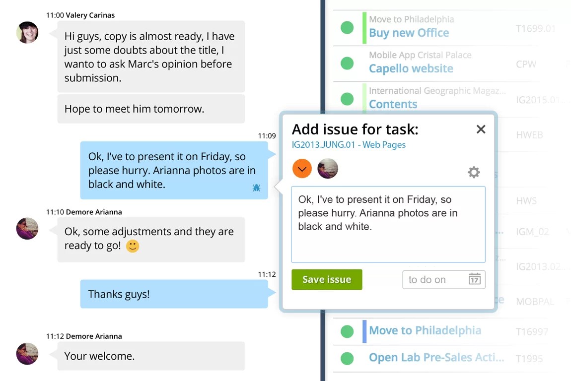 Chat and Take Decisions Twproject Project Management