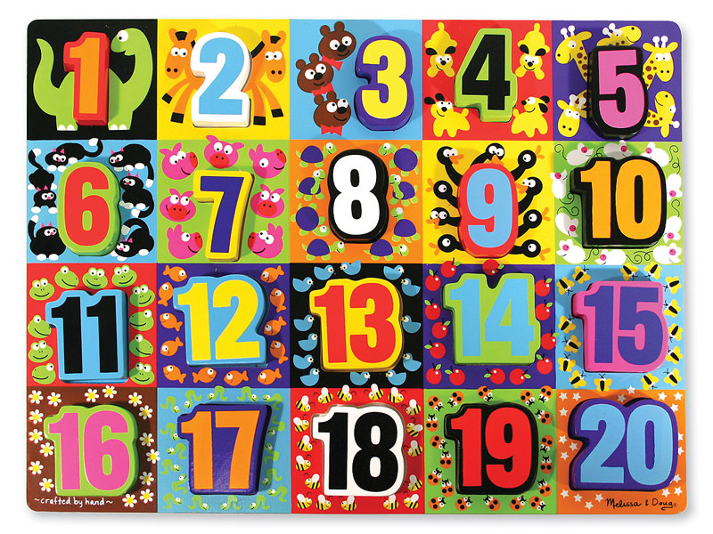 Jumbo Numbers, 20 Pieces, Melissa and Doug Puzzle Warehouse