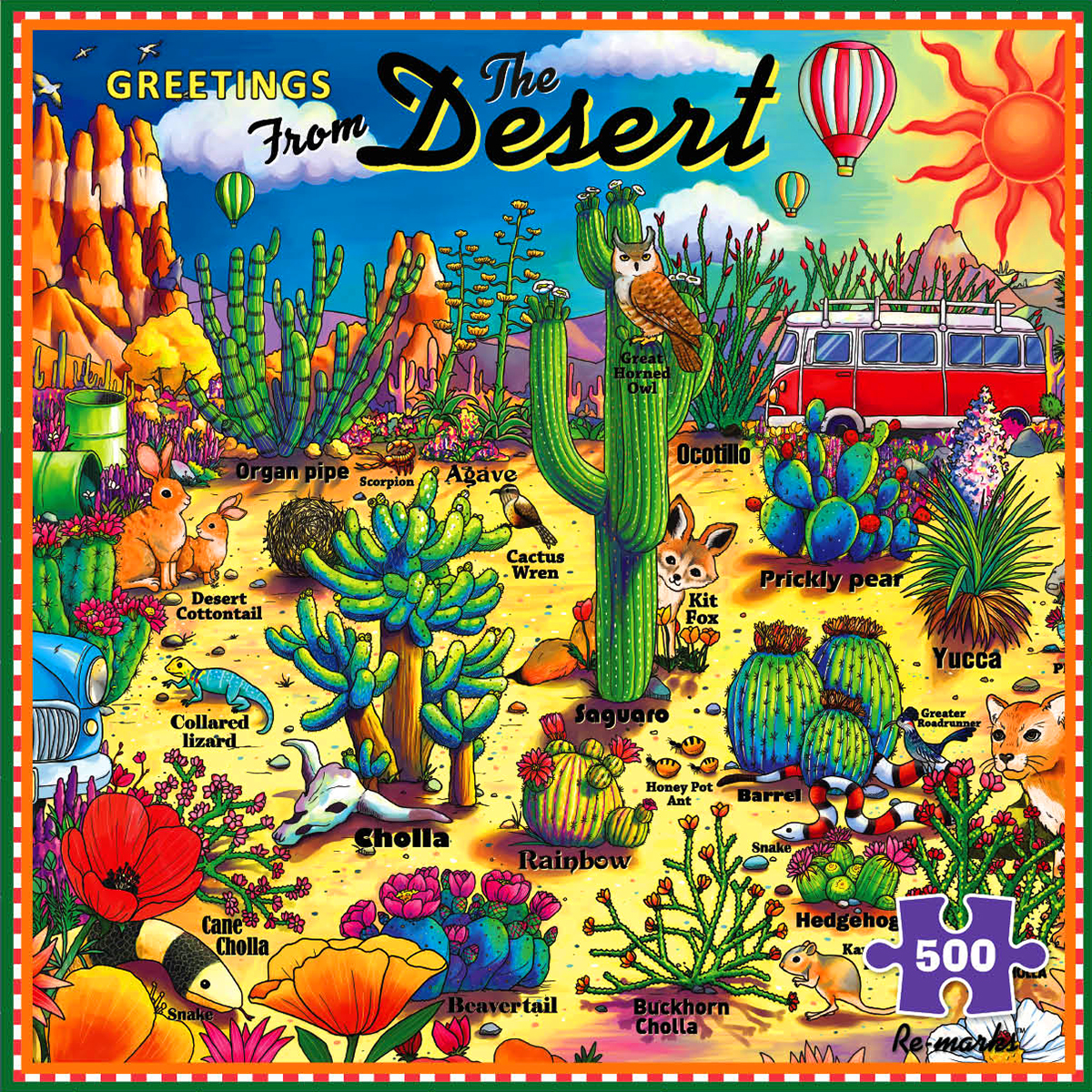 Greetings from the Desert, 500 Pieces, Remarks Puzzle Warehouse