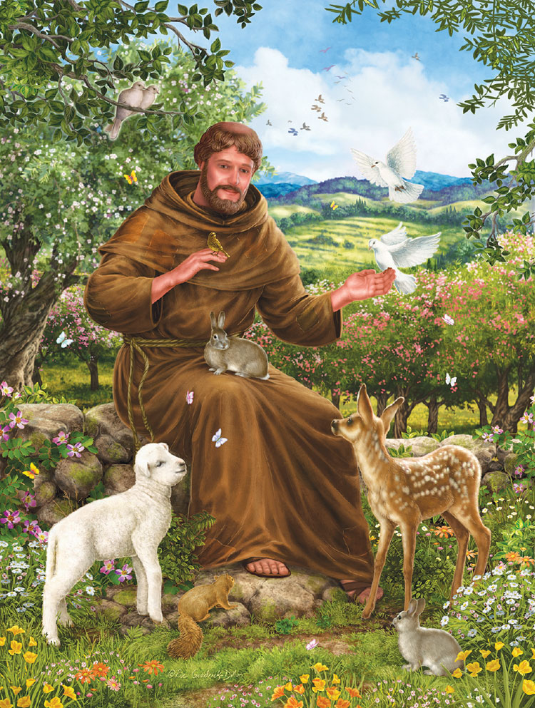 St. Francis & the Animals, 500 Pieces, SunsOut Puzzle Warehouse