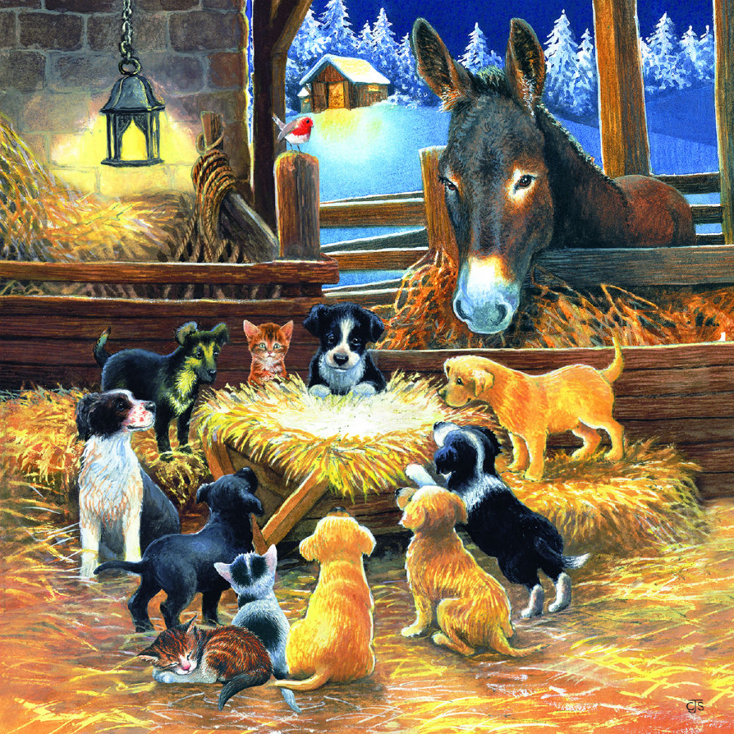 Barnyard Nativity, 500 Pieces, SunsOut Puzzle Warehouse