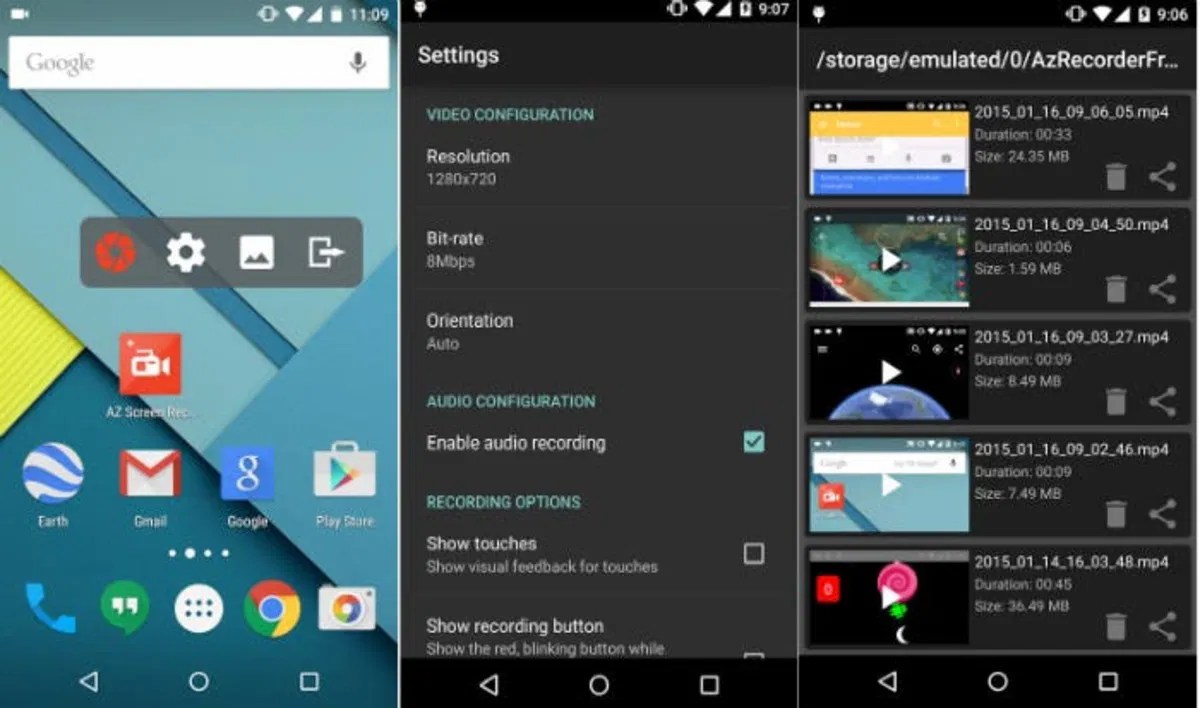 Graba la pantalla de tu Android con AZ Screen Recorder