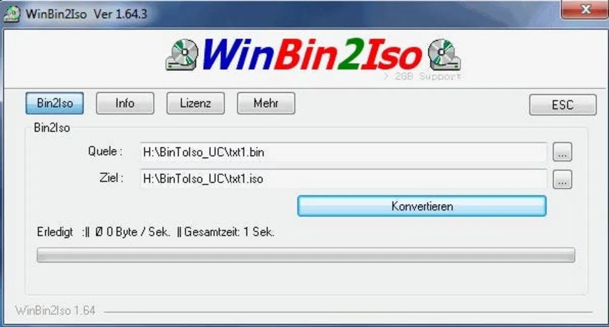 Pasa tus imágenes .BIN a .ISO fácilmente