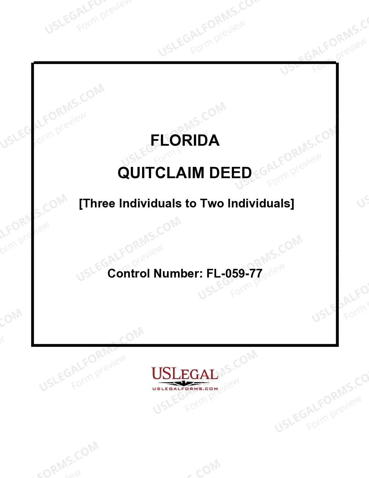 Palm Beach Florida Quitclaim Deed Three Individuals to Two