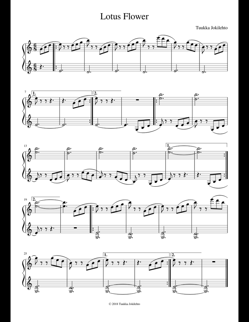 Lotus Flower Sheet music for Piano (Solo)