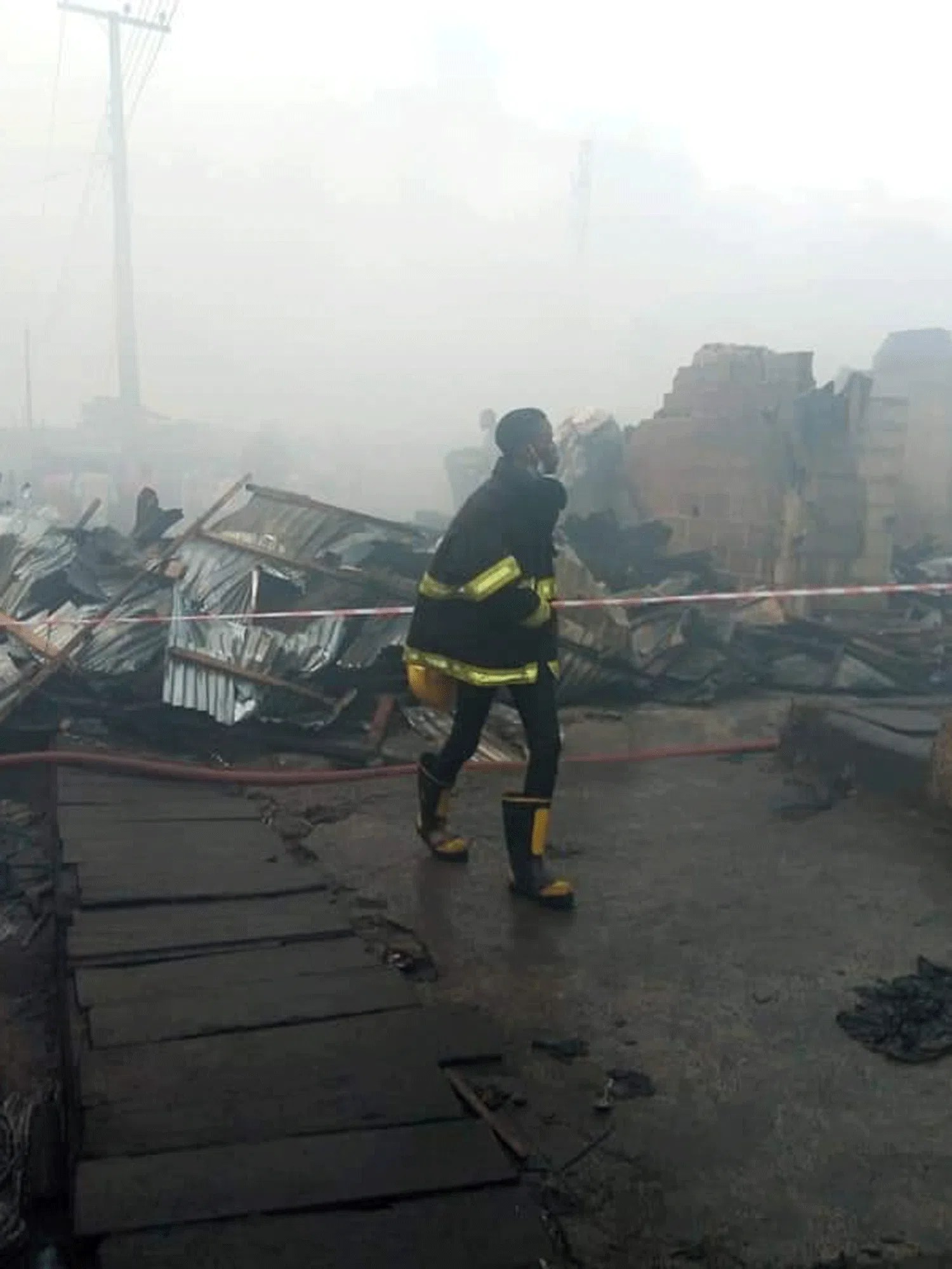 Breaking (Photos) How fire destroyed part of Katangowa Market in