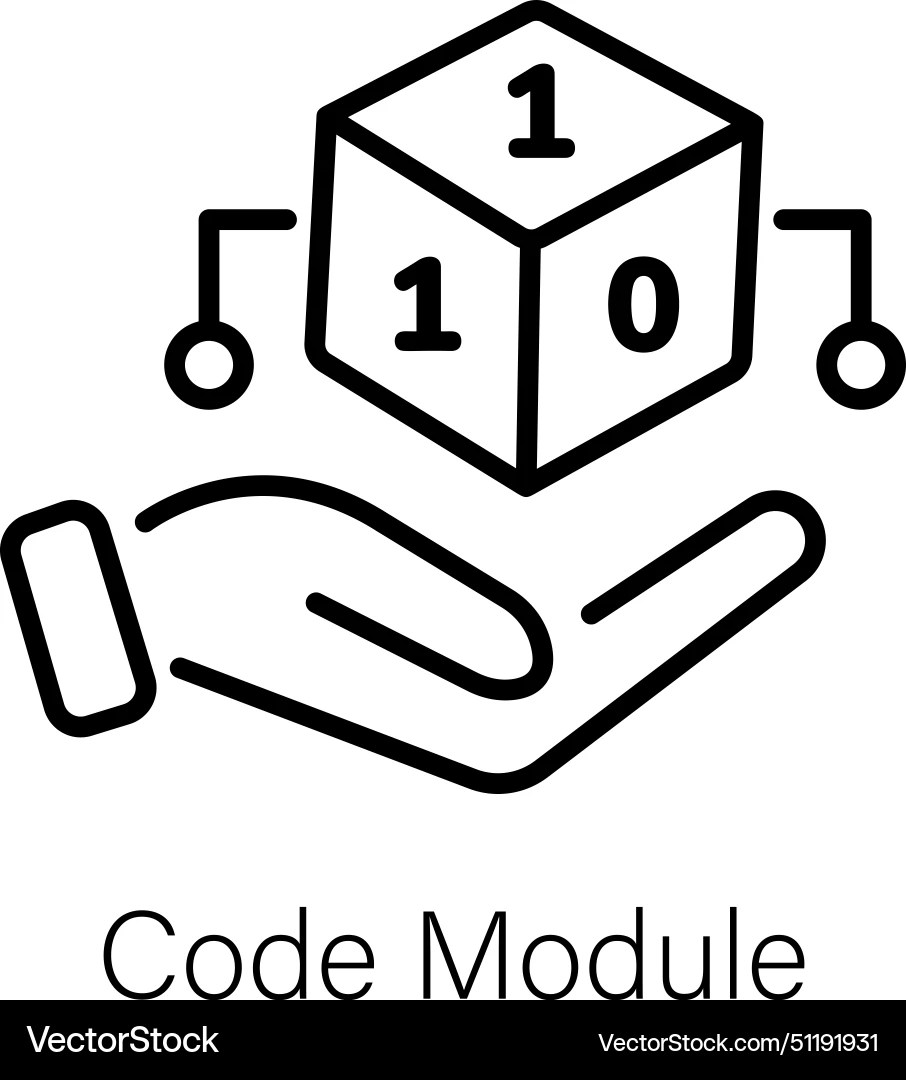 Code module Royalty Free Vector Image - VectorStock