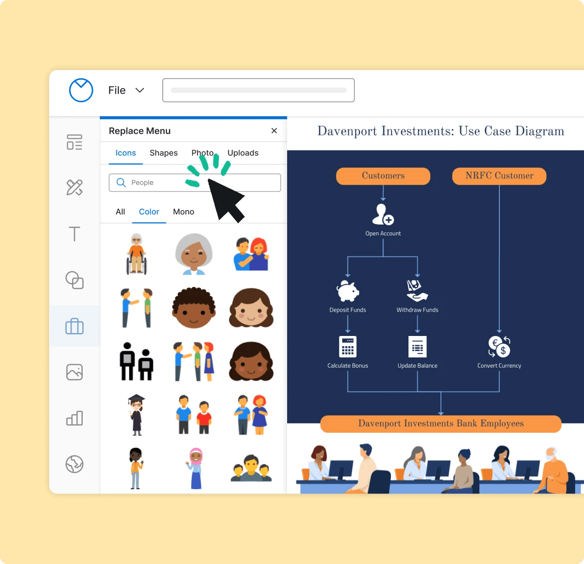 Create Use Case Diagram Online for Free - Venngage