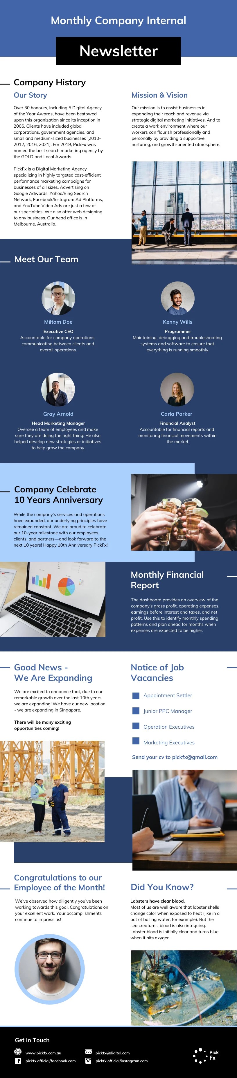 Company Internal Newsletter Template Venngage