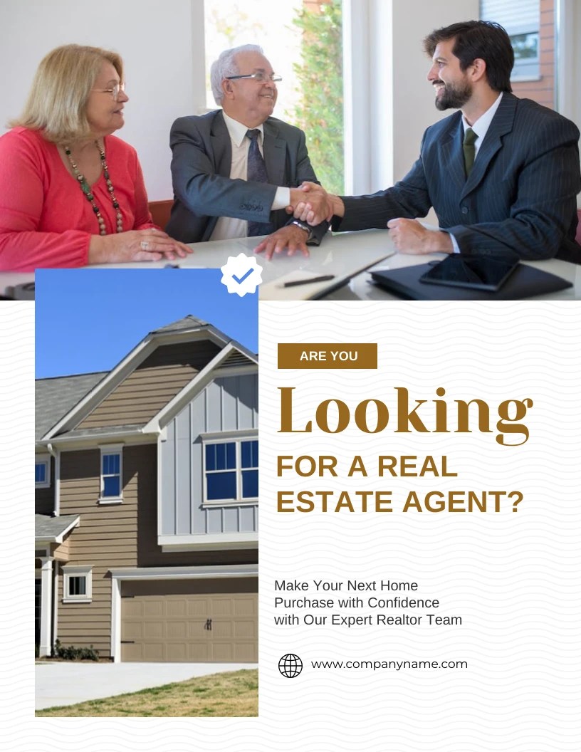 Photo Background Real Estate Agent Flyer Template Venngage