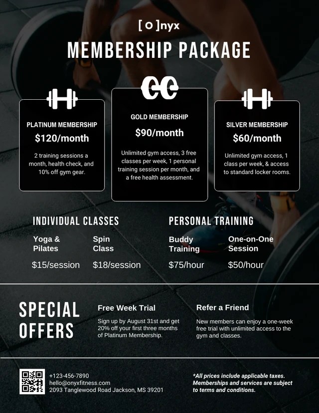 Gym Membership Prices