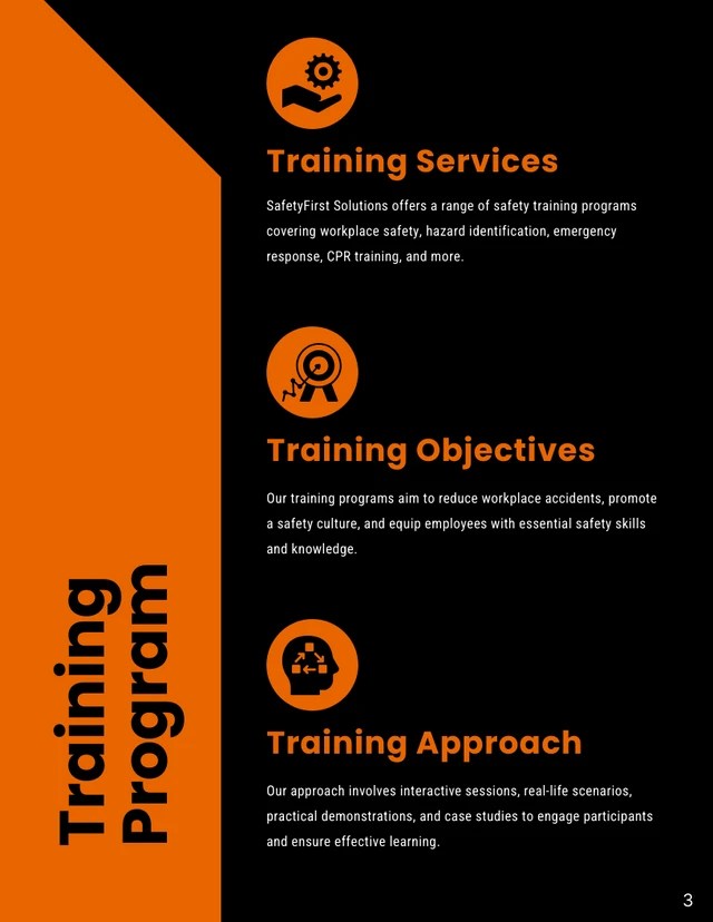 Safety Training Proposal Template Venngage