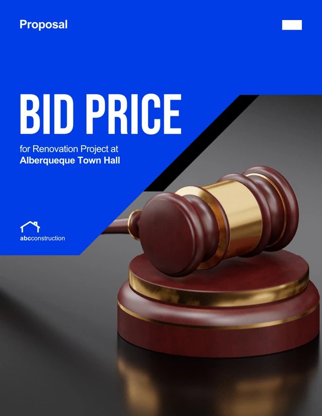 Bid Price Proposal Template Venngage