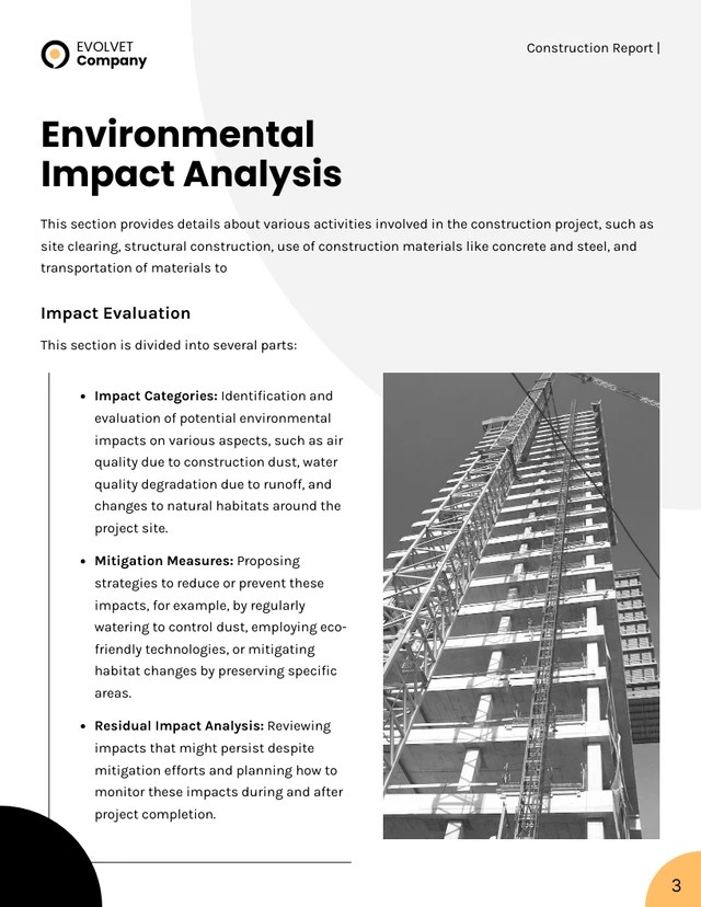 Environmental Impact Assessment Report Template Venngage