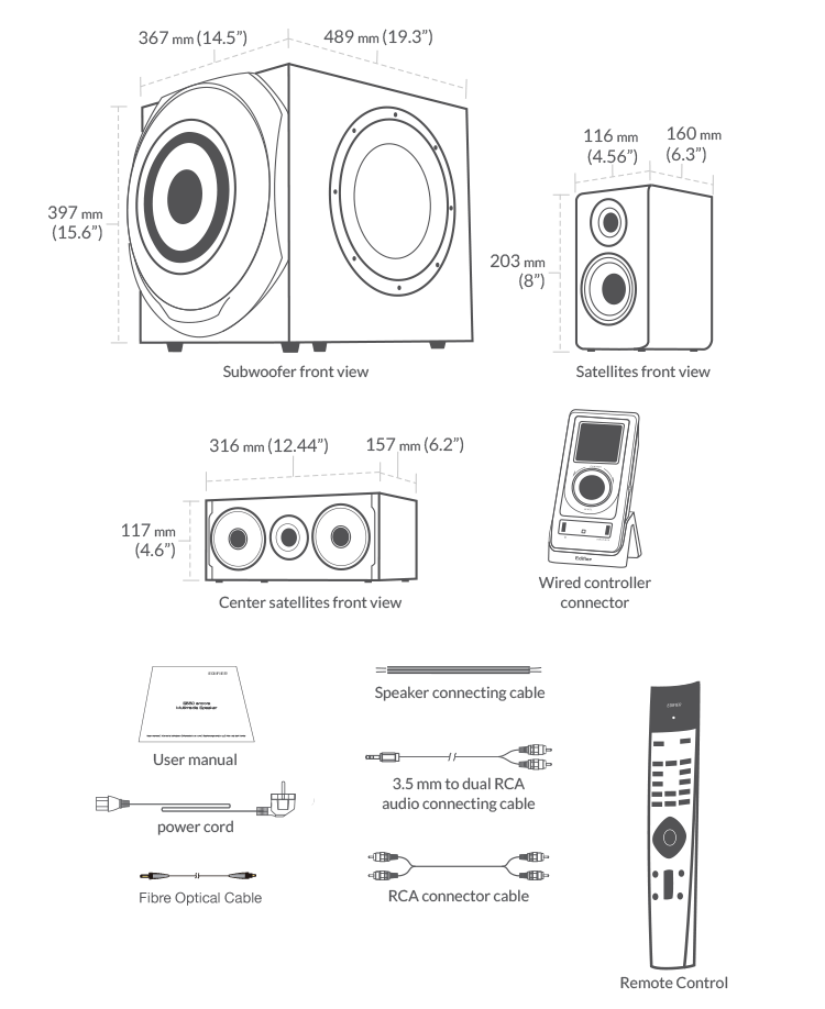 5.1 Surround Sound Speakers S760D Edifier Pakistan