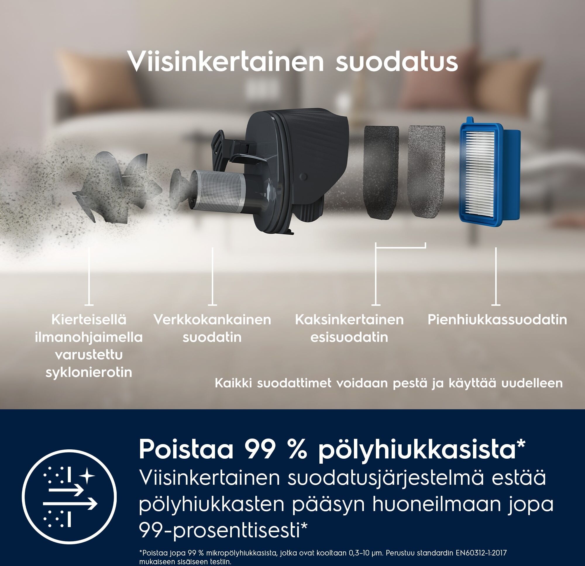 Electrolux Clean 500 ES52CB21DB varsiimuri, sininen