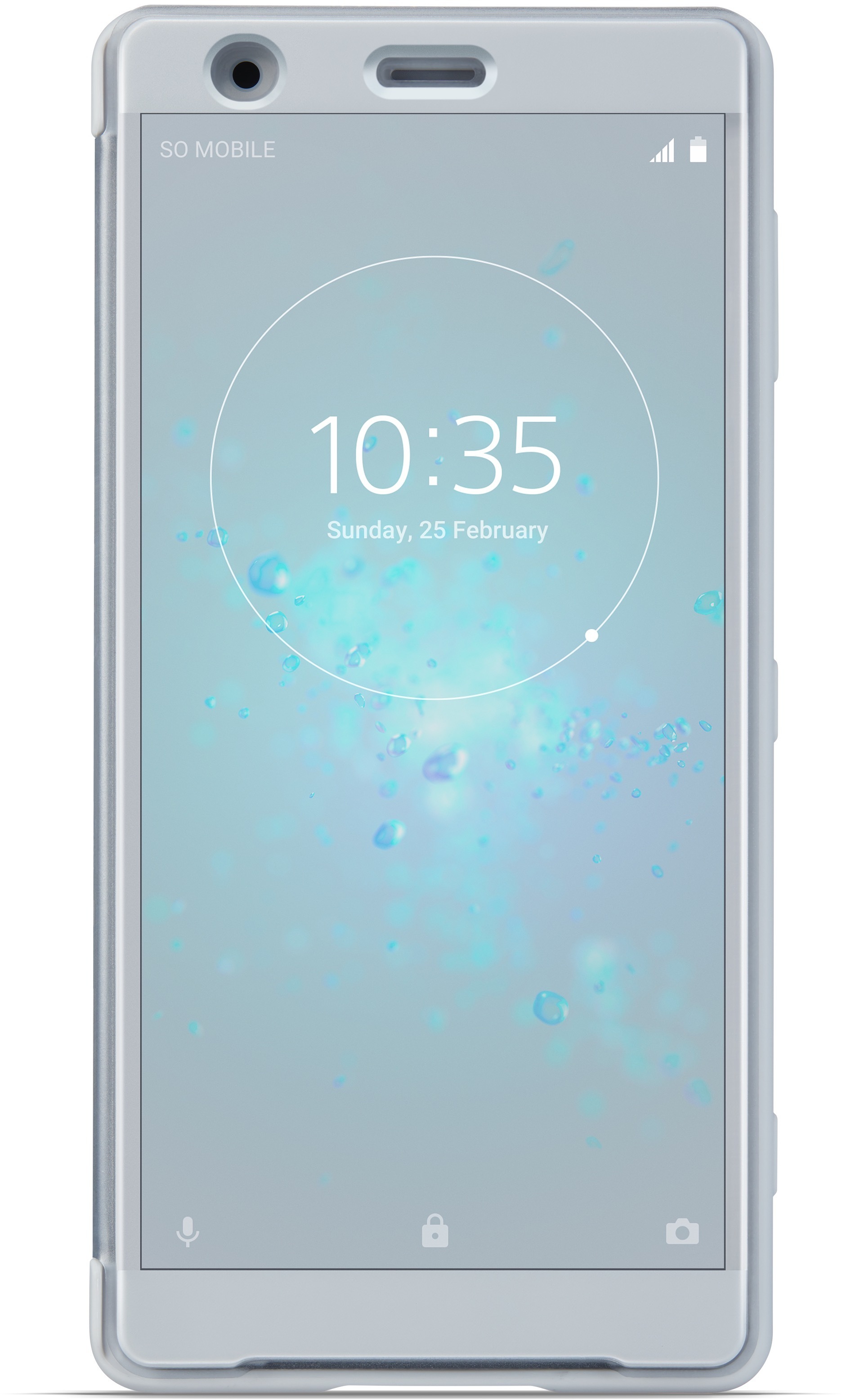 Sony Style Cover Touch suojakotelo ikkunalla, Sony Xperia XZ2, Liquid Silver Suojakotelot