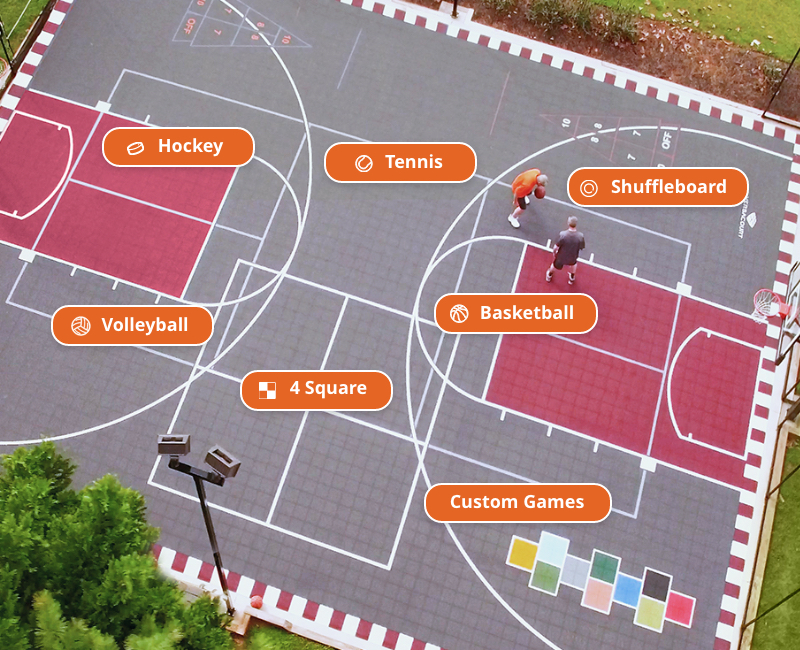 VersaCourt Home Outdoor MultiSport Game Courts
