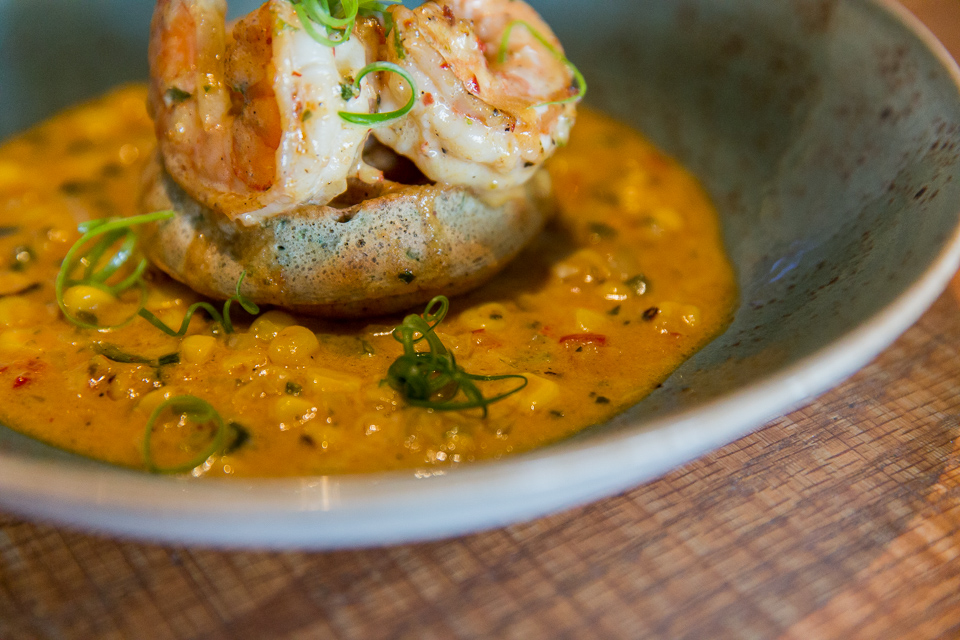 Hot Dish The Blue Corn Waffles with Shrimp at Kachina Eater Denver