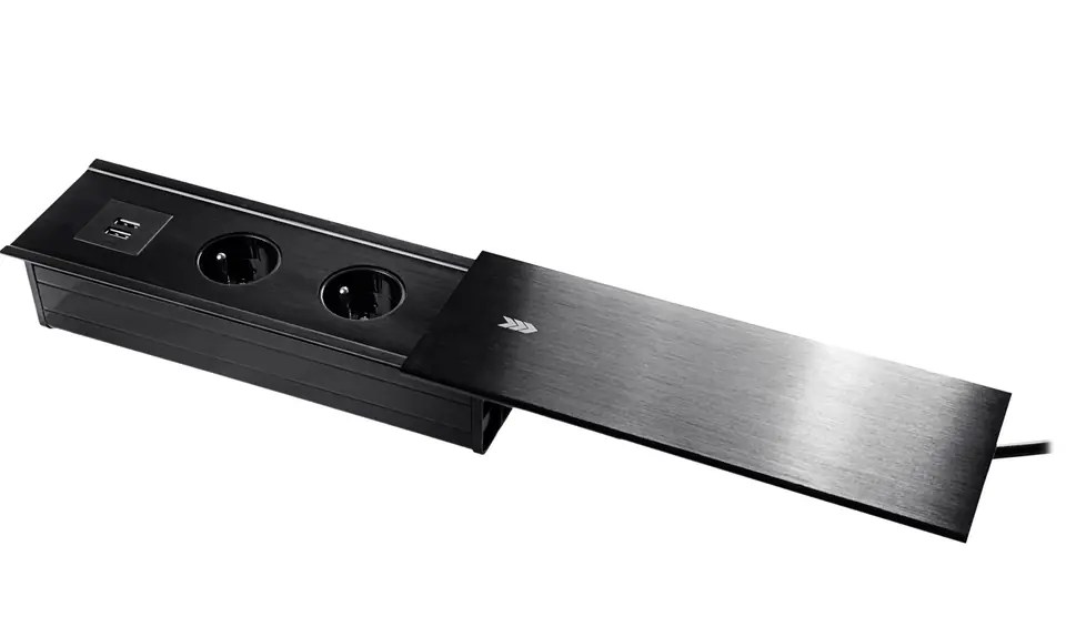 Sliding table top socket Spacetronik SPSS24B Wasserman.eu