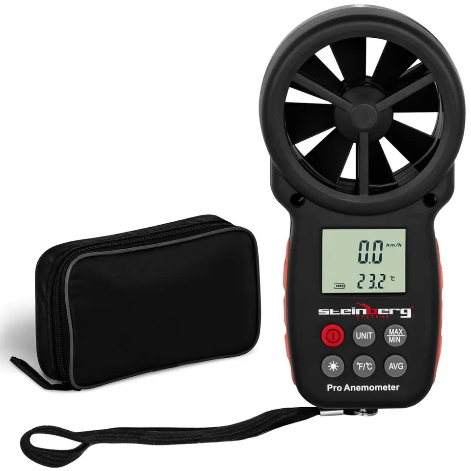 Anemometer wind speed and temperature meter anemometer 0.330m/s Wasserman.eu