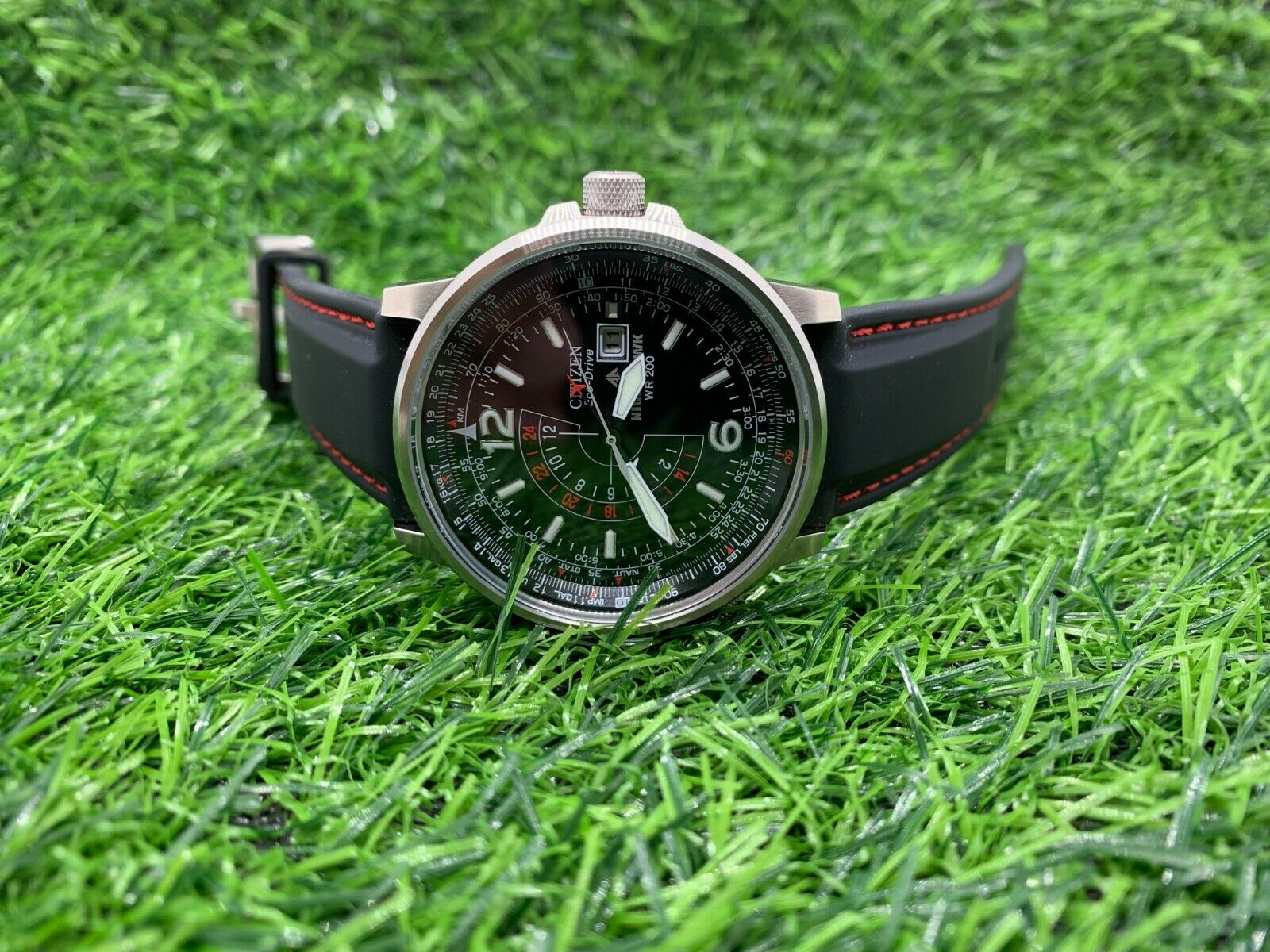 Citizen Nighthawk EcoDrive Pilot Watch Men's Watch BJ700052E Extra