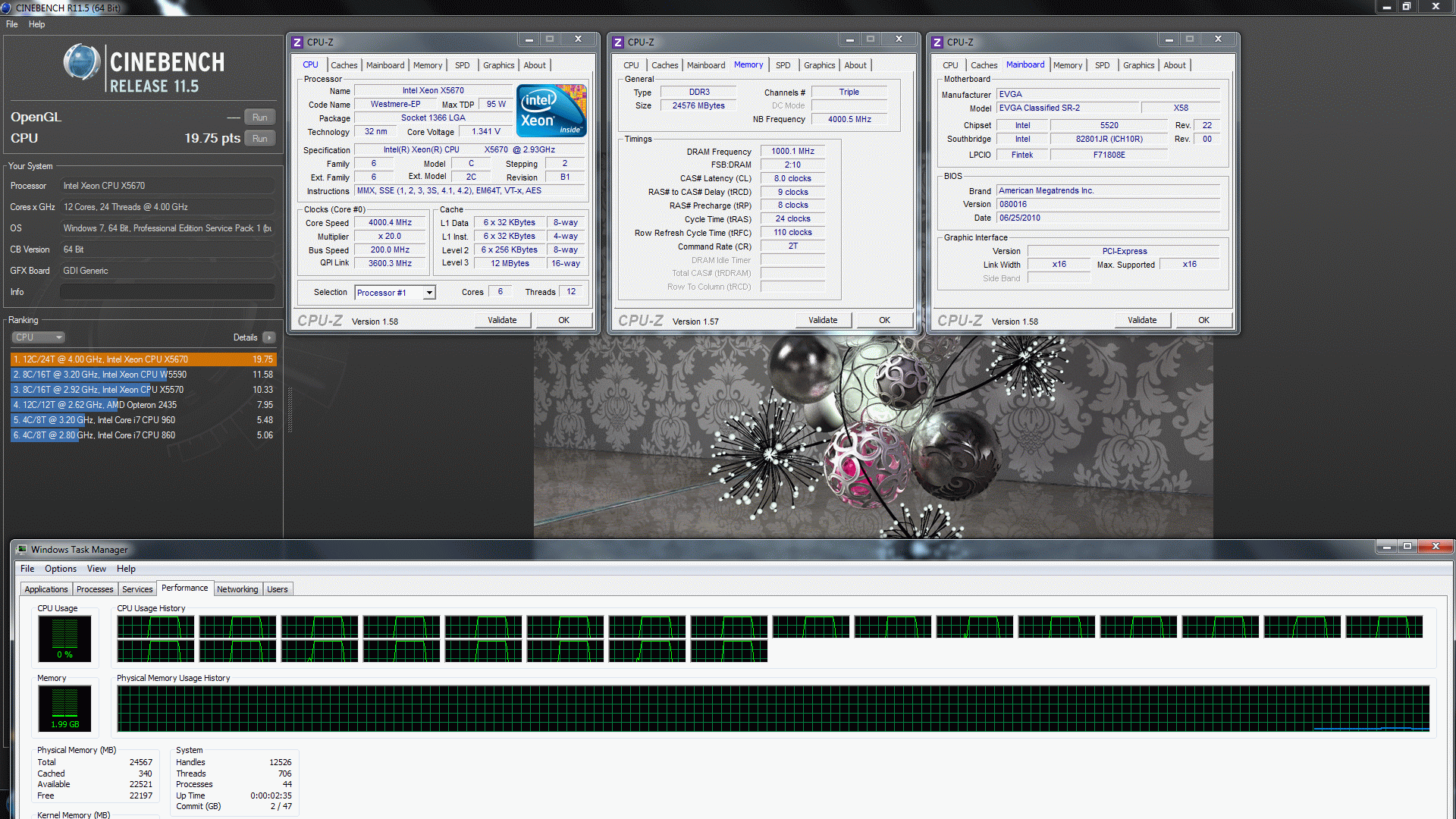 Intel WestmereEP Xeon (12C/24T) Tested On EVGA SR2; Sandy BridgeEP