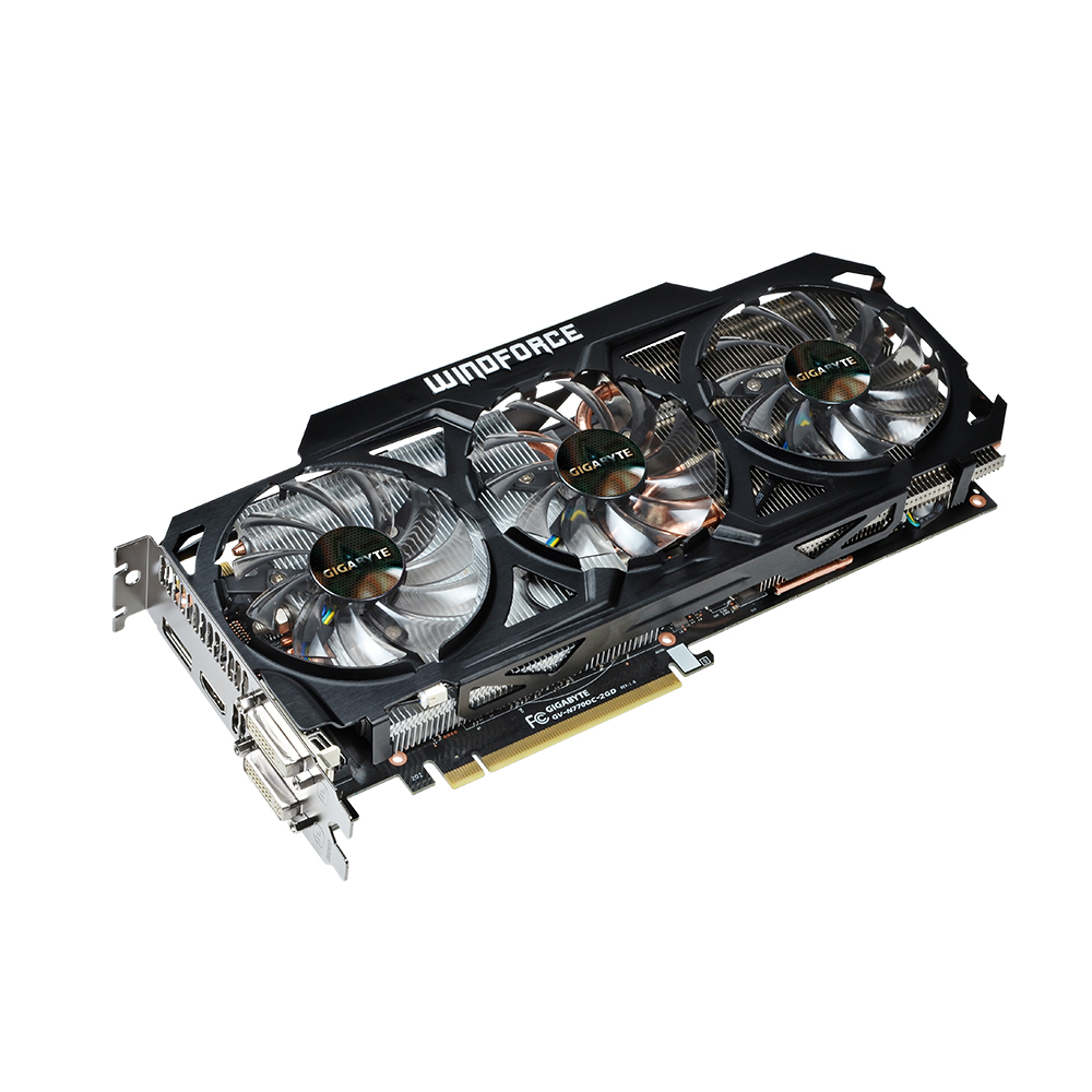 Gigabyte GeForce GTX 770 WindForce OC Edition GPU Pictured