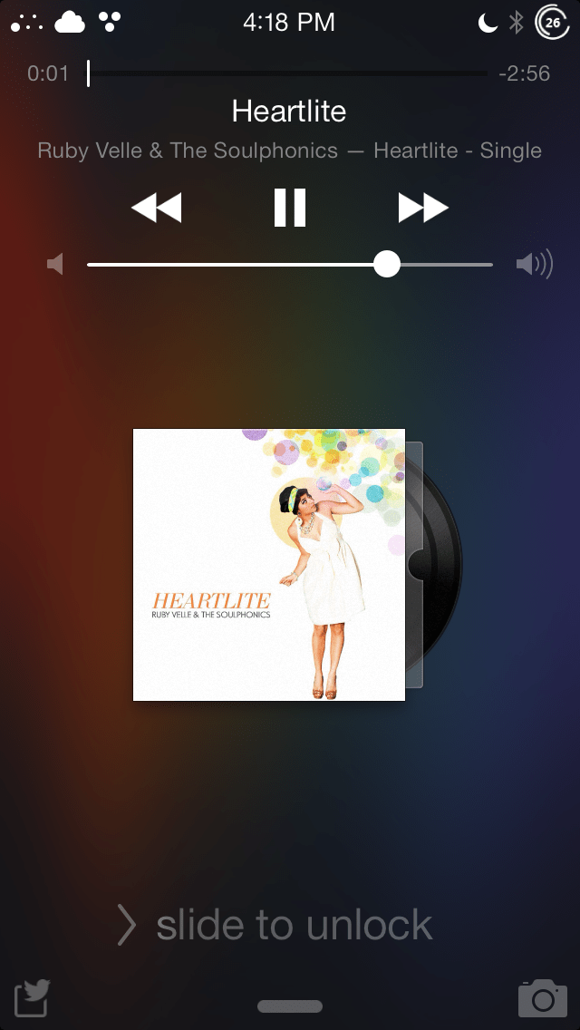 CustomCover iOS 7 Themes for Lock Screen When Playing Music