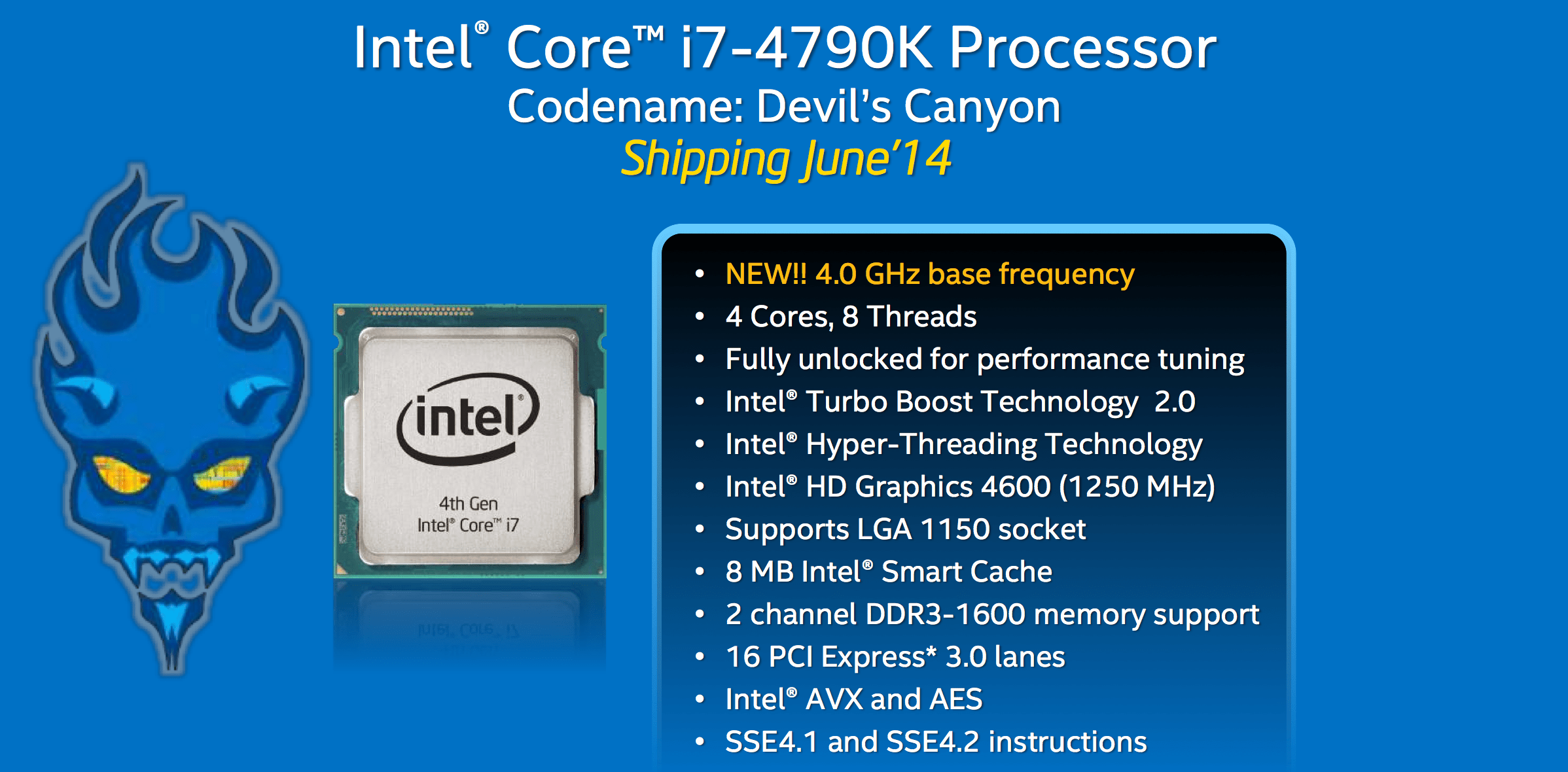 Intel Core i74790K Haswell Refresh "Devil's Canyon