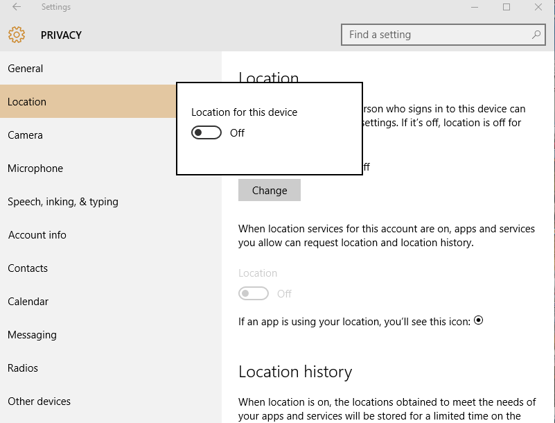 How to Disable Location Services in Windows 10