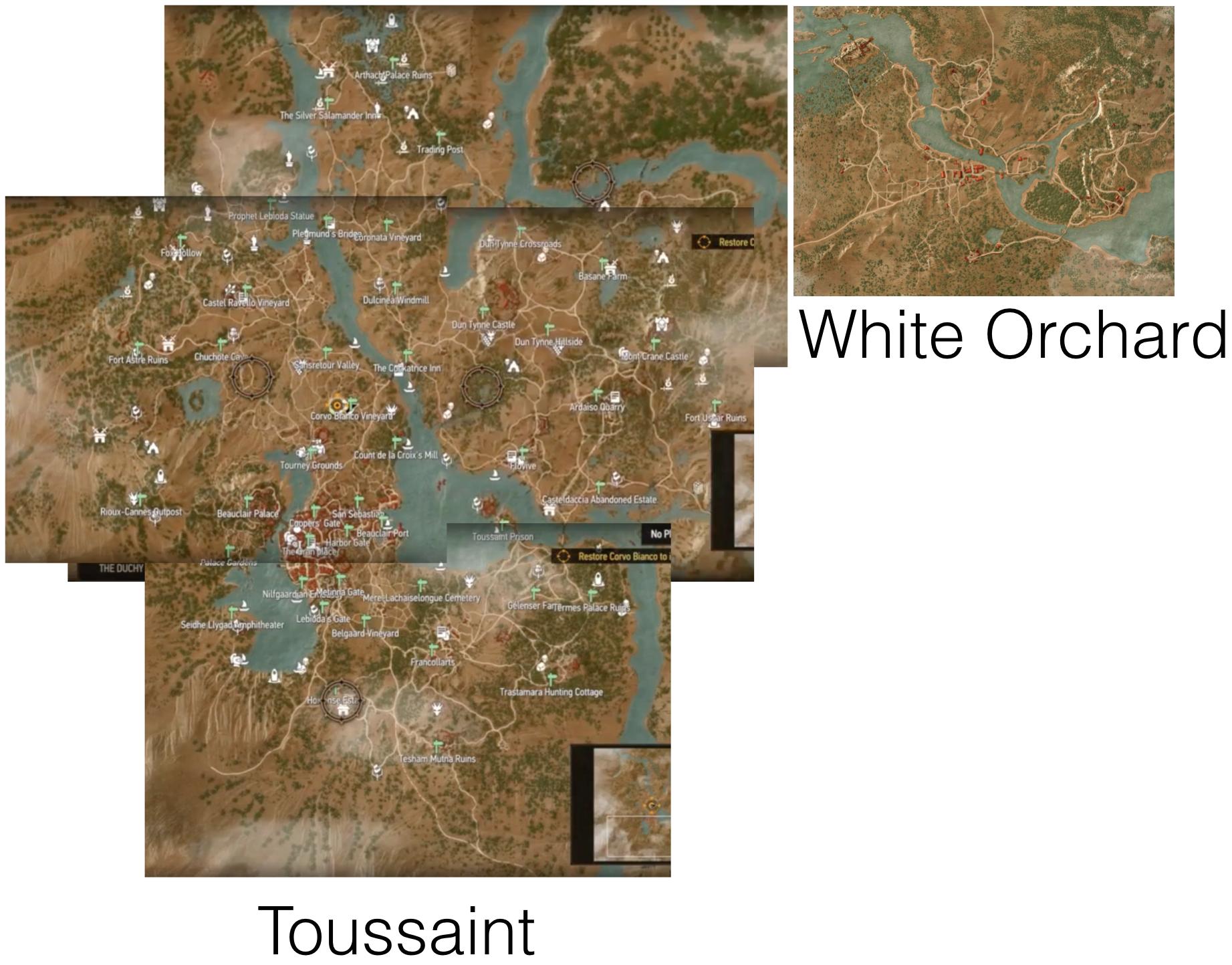 The Witcher 3 Blood And Wine Full Toussaint Map, Manticore Gear Set Stats Revealed