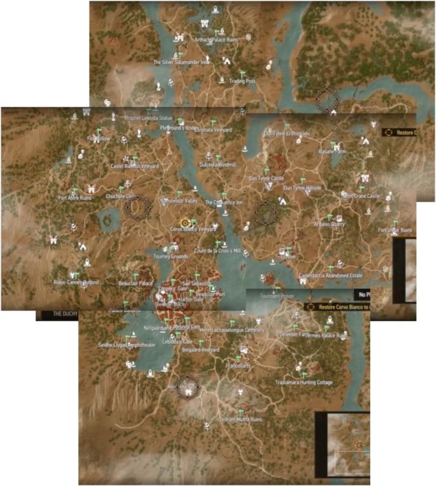 The Witcher 3 Blood And Wine Full Toussaint Map, Manticore Gear Set Stats Revealed