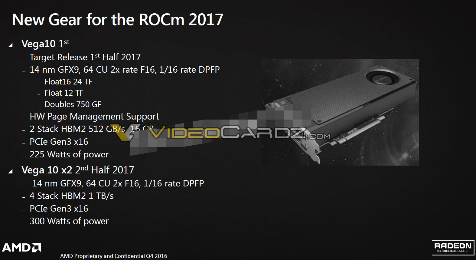 AMD Vega 10 GPU Based Radeon Vega HBM2 Graphics Card Pictured