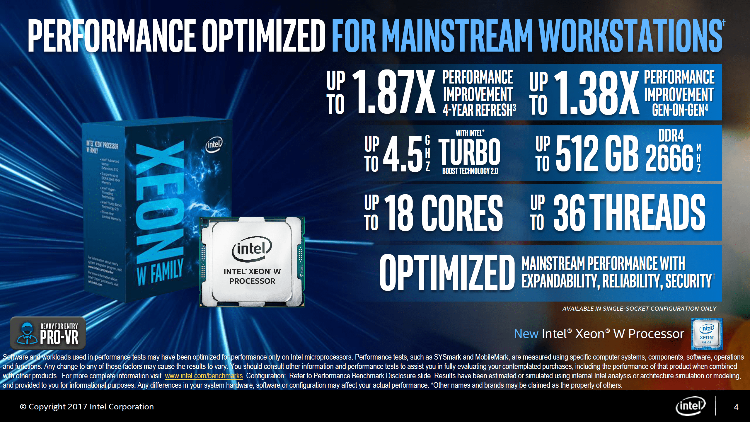 Intel Xeon W Workstation Processor Family With Up To 18