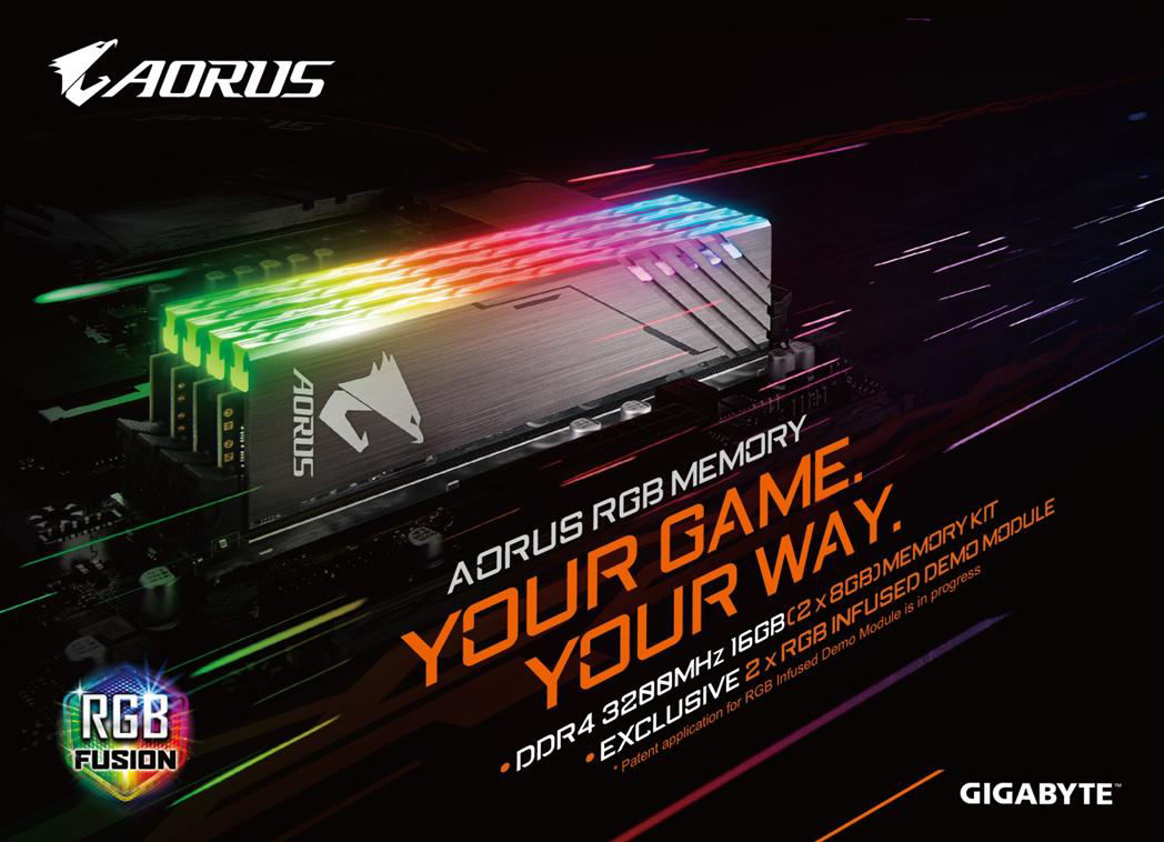 Gigabyte Aorus Announces RGB DDR4 RAM and PSU at Computex 2018