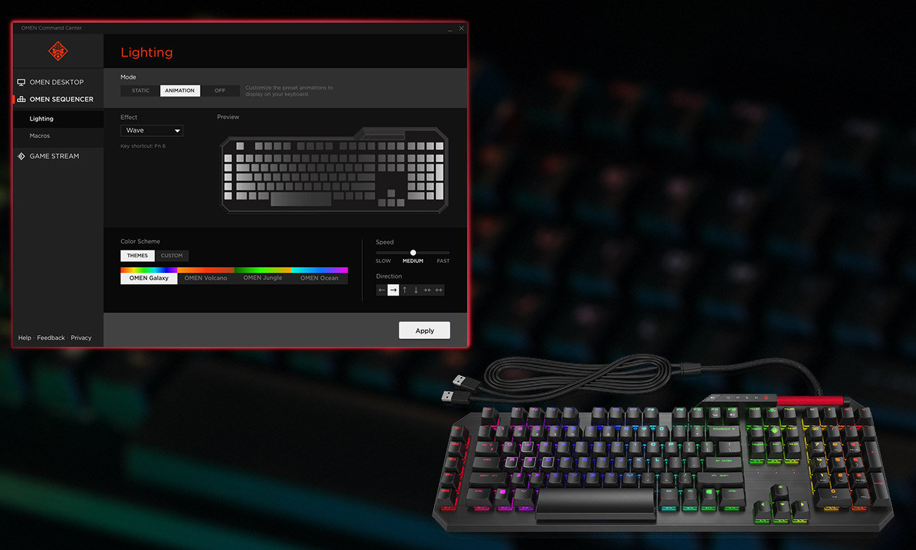 HP's OMEN Sequencer Keyboard Game At The Speed of Light With Optical