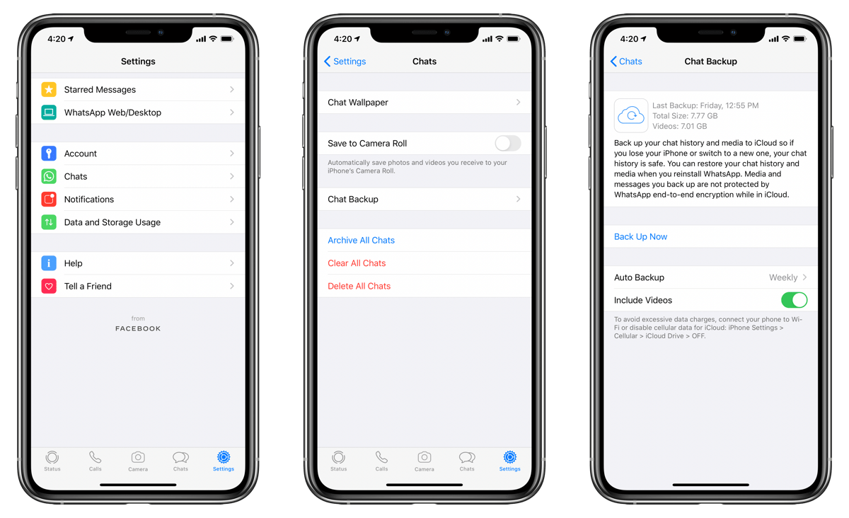Backup WhatsApp Chats, Photos, Videos to iCloud on iPhone [Tutorial]