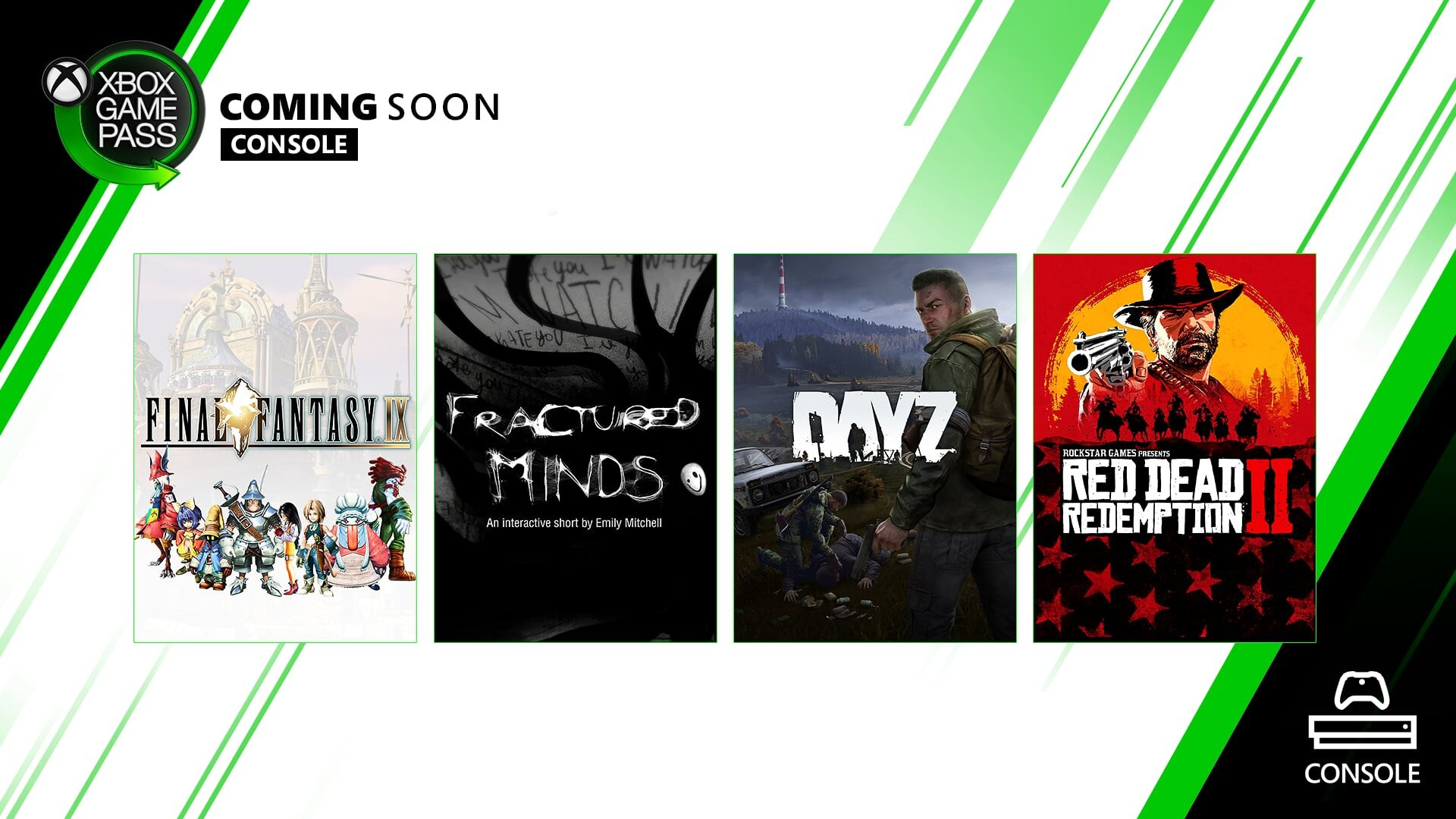 New Xbox Game Pass Games Include RDR2, DayZ, and Final Fantasy IX