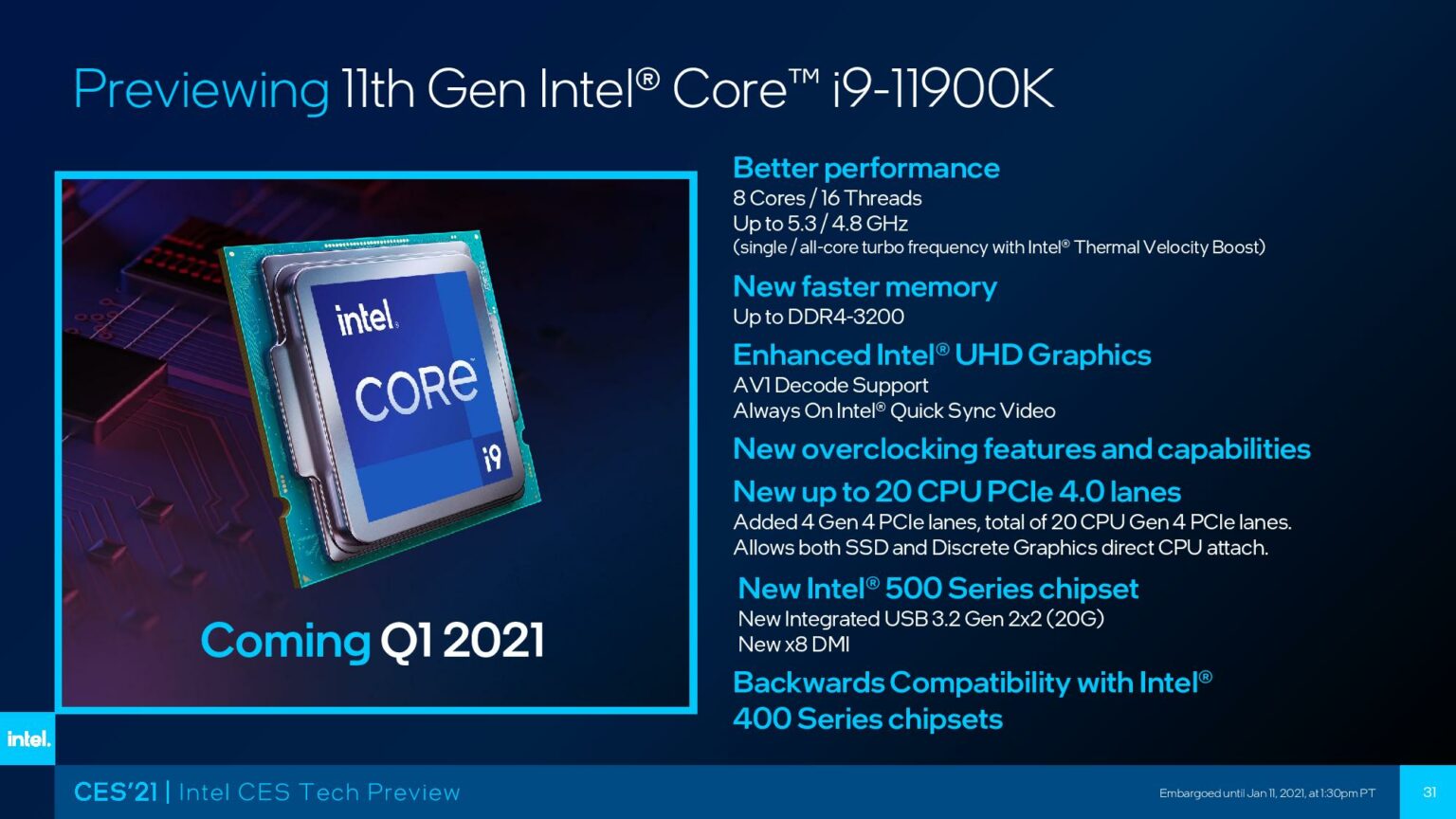 Intel Core i911900K Is 11 Faster Than Core i910900K CPU