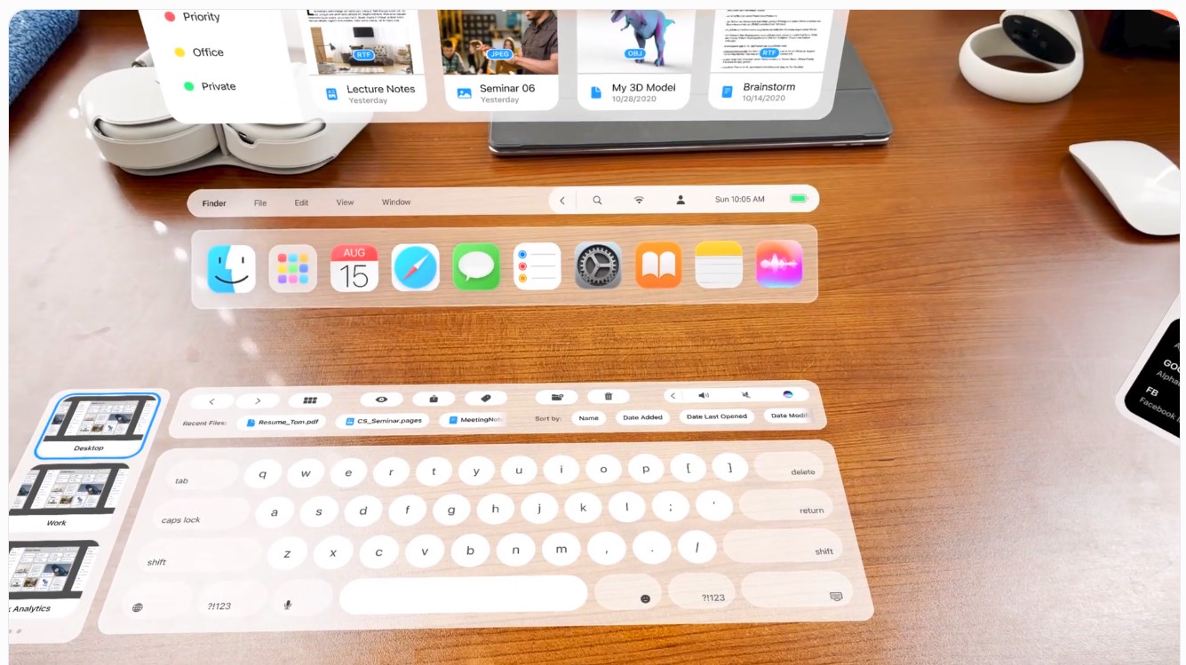 This ‘macOS Reality’ Concept Uses AR Technology of the Apple Glass to