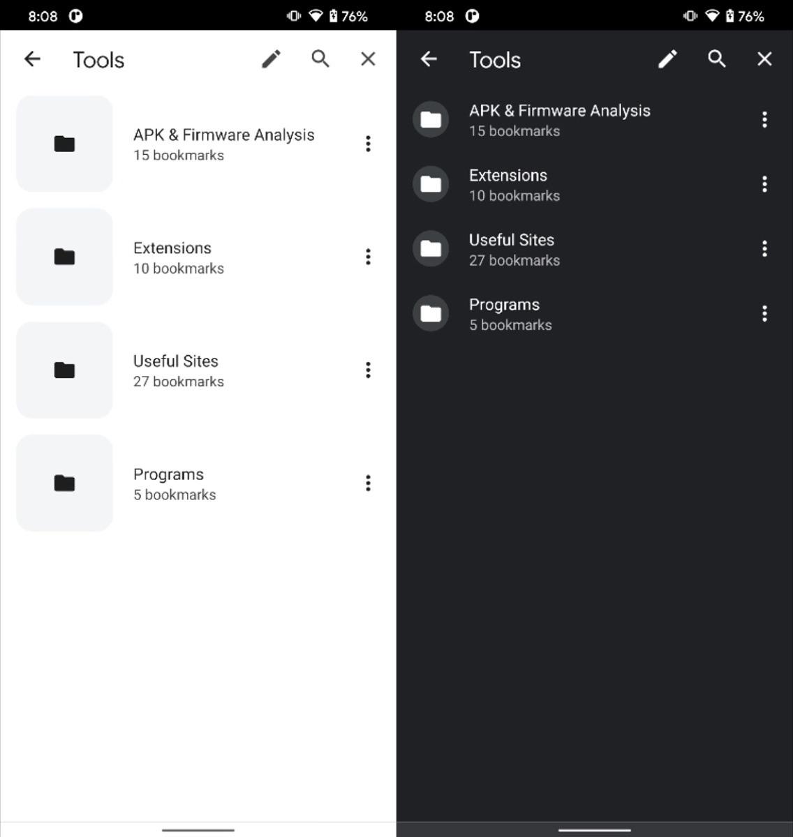 Chrome for Android is Testing New UI for Downloads Panel and Bookmarks