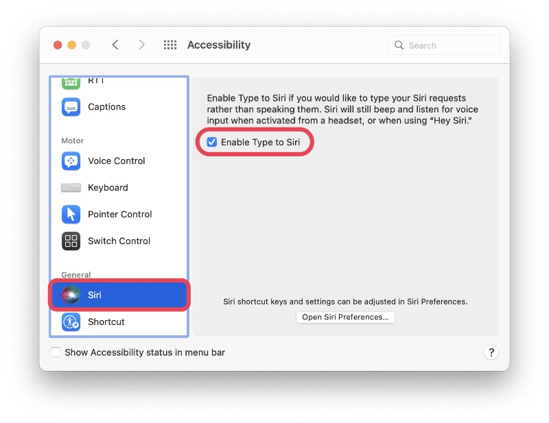 Enable Type to Siri on the Mac [Tutorial]